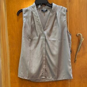 Premise Shimmering Silver Sleeveless Blouse